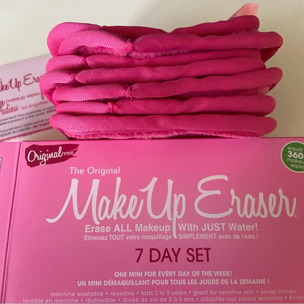 The Original MakeUp Eraser 7-Day Set Pink